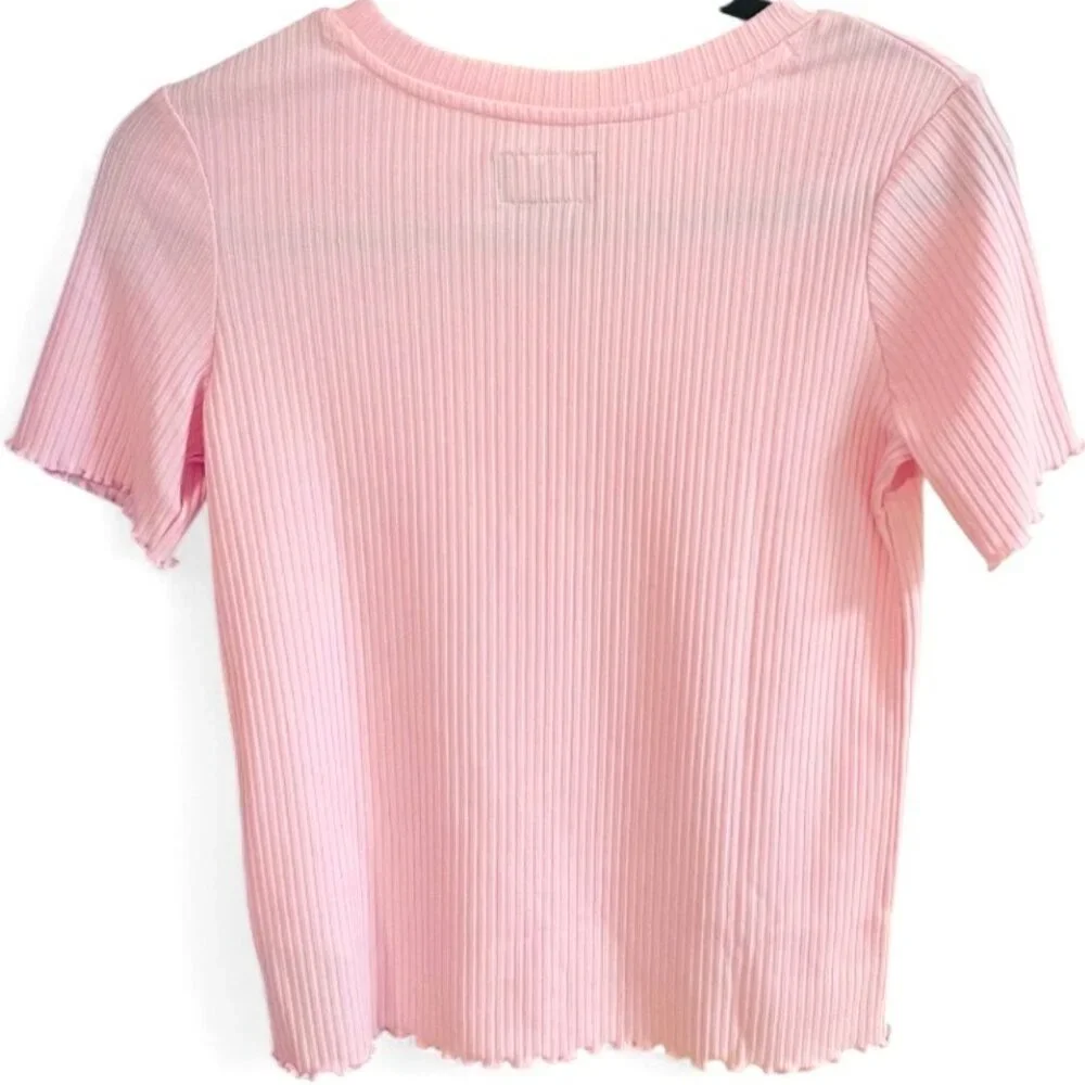Converse Kids Light Pink Ribbed Tee (age 10-12)